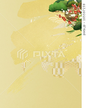 豪華な年賀向け背景 105597159