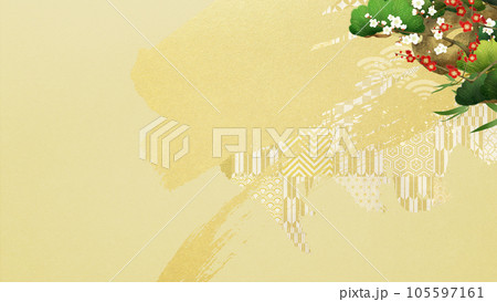 豪華な年賀向け背景 105597161