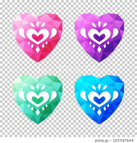 帶有心形標記的心形珠寶套裝 105597644