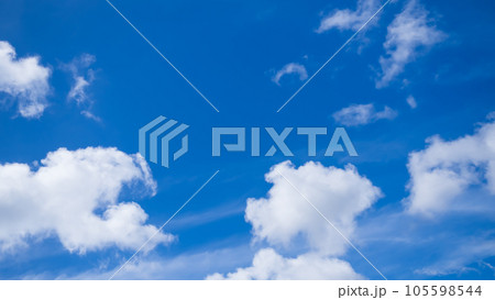 Blue Sky white Cloud Background, Sunlight Day with Sky Wallpaper Backdrop,Mockup Nature Landscape Free Space Backdrop,Card or Poster for Environment Protection. Blue Sky white Cloud Background, Sunlight Day with Sky Wallpaper Backdrop,Mockup Nature Landscape Free Space Backdrop,Card or Poster for Environment Protection. 105598544