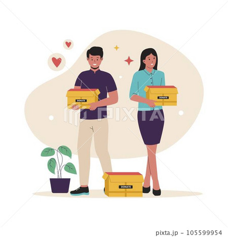 Vector hand drawn donation illustration Vector hand drawn donation illustration 105599954