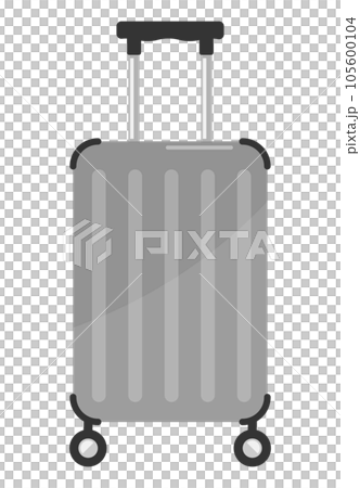 旅行や出張などに使用するキャリーバッグ(キャリーケース)のベクターイラスト。 105600104