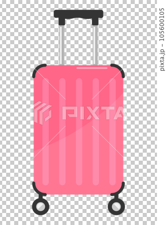 旅行や出張などに使用するキャリーバッグ(キャリーケース)のベクターイラスト。 105600105