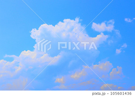 青空と雲　背景・テクスチャ 105601436