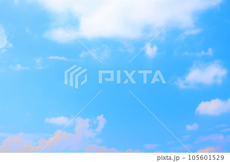 青空と雲　背景・テクスチャ 105601529