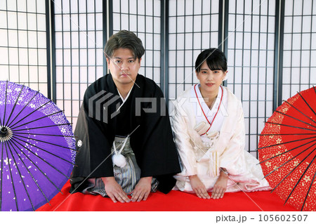 和装婚礼、和装フォトウエディング、フォトスタジオ撮影、白無垢・紋付袴 和装婚礼、和装フォトウエディング、フォトスタジオ撮影、白無垢・紋付袴 105602507