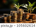 Investment concept, Coins on the table, business growth concept. 105602614