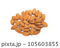 Almond. Almonds on white background. Almond nuts. 105603855
