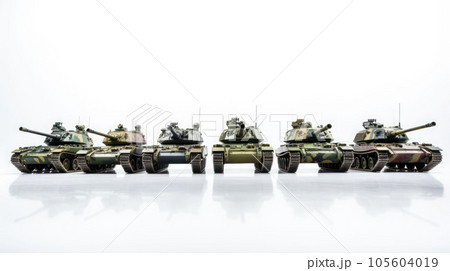 the tank army on white isolated background the tank army on white isolated background 105604019
