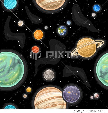 Vector Space Seamless Pattern Vector Space Seamless Pattern 105604168