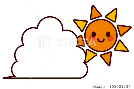 入道雲と笑顔の太陽 入道雲と笑顔の太陽 105605284