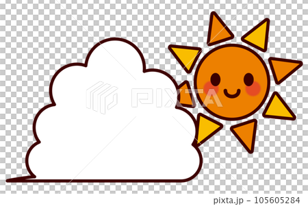 入道雲と笑顔の太陽 入道雲と笑顔の太陽 105605284