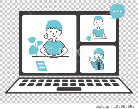 business people having a video conference business people having a video conference 105605695