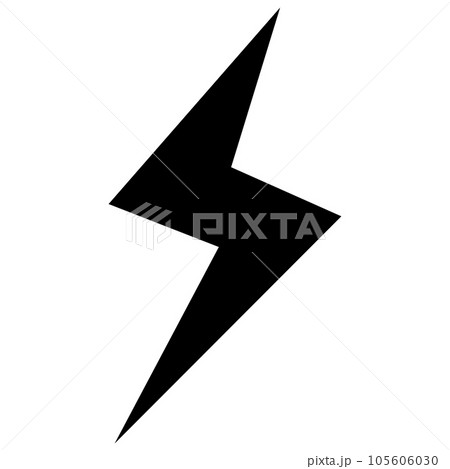 シルエットのお天気アイコン（雷, 稲妻） 105606030