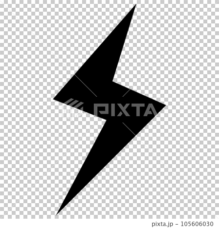 シルエットのお天気アイコン（雷, 稲妻） 105606030