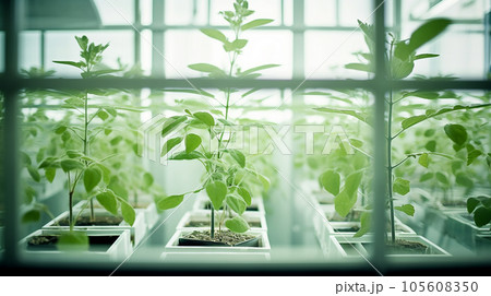 バイオテクノロジー・温室・ビニールハウス・遺伝子組換え技術・農業・ バイオテクノロジー・温室・ビニールハウス・遺伝子組換え技術・農業・ 105608350