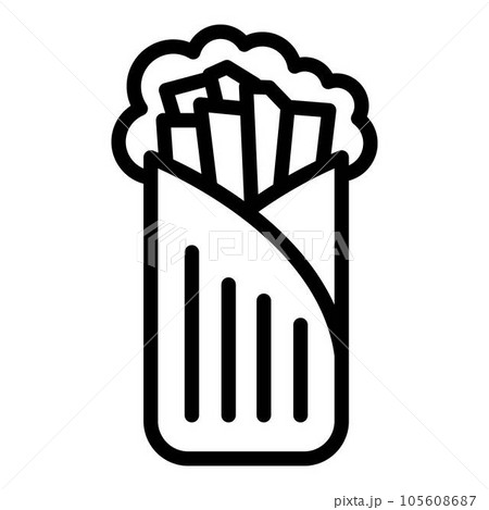Kebab food icon. Outline kebab food vector icon for web design isolated on white background 105608687
