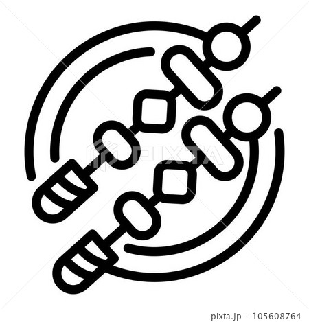 Barbecue icon. Outline barbecue vector icon for web design isolated on white background 105608764