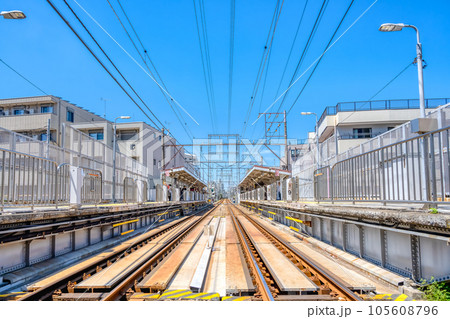 東京都大田区の都市風景　御嶽山駅 105608796