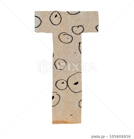 Capital letter T cut out paper alphabet Capital letter T cut out paper alphabet 105608916