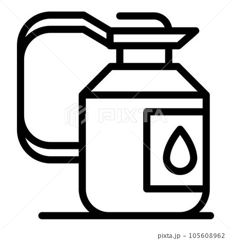 Car engine oil icon. Outline car engine oil vector icon for web design isolated on white background 105608962