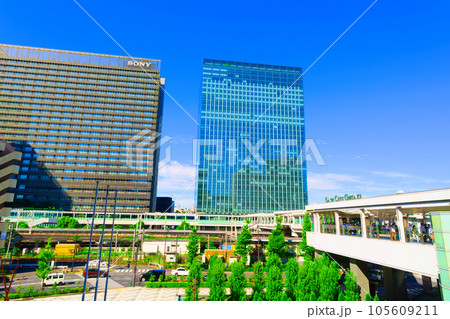 【東京都】8月・大崎駅前のオフィス街 【東京都】8月・大崎駅前のオフィス街 105609211