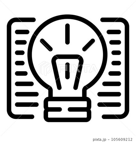 Main idea icon. Outline main idea vector icon for web design isolated on white background 105609212