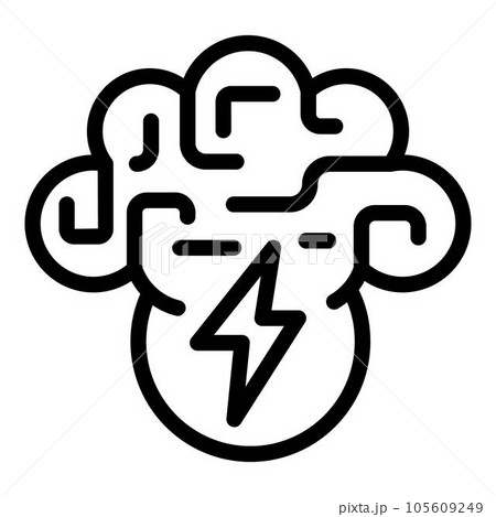 Solution idea icon. Outline solution idea vector icon for web design isolated on white background 105609249