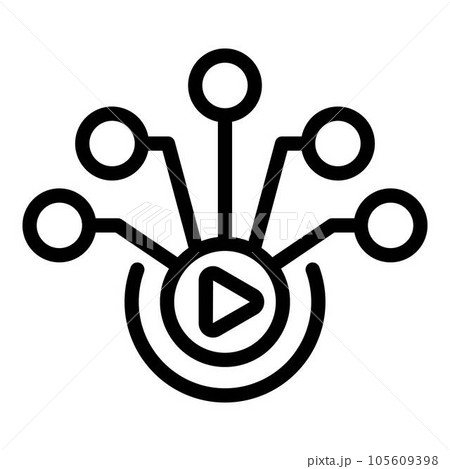 Movie roles icon. Outline movie roles vector icon for web design isolated on white background 105609398