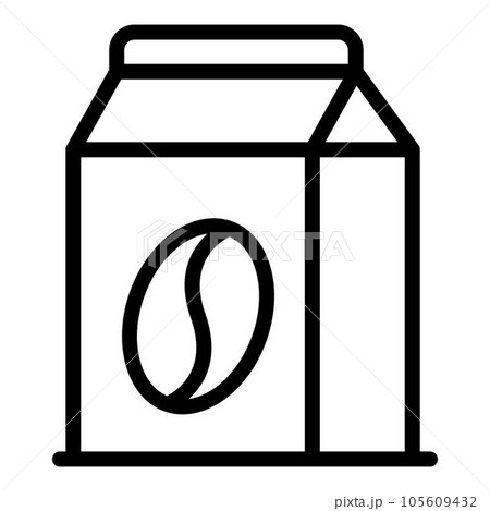 Kitchen coffee pack icon. Outline kitchen coffee pack vector icon for web design isolated on white background 105609432