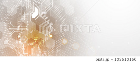 Abstract hexagon background. Technology poligonal design. Digital futuristic minimalism 105610160