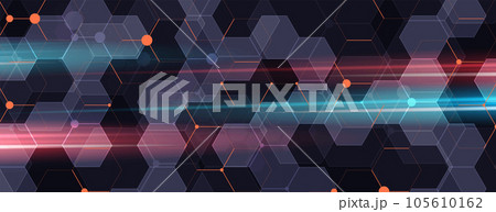 Abstract hexagon background. Technology poligonal design. Digital futuristic minimalism 105610162