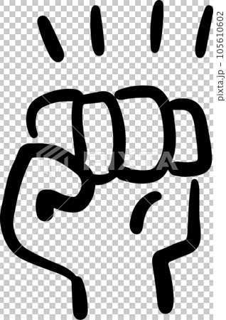 Supporting clenched fist Left hand Supporting clenched fist Left hand 105610602