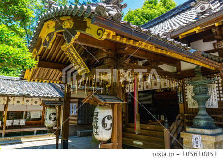 京都市上京区の京都御苑内の白雲神社 本殿 京都市上京区の京都御苑内の白雲神社 本殿 105610851