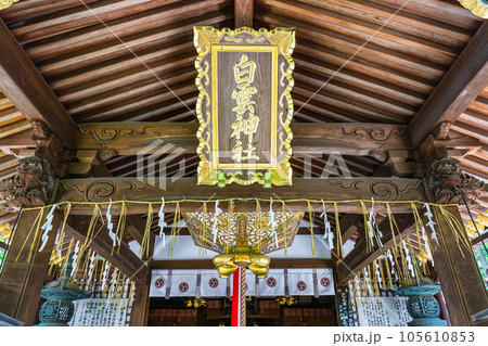 京都市上京区の京都御苑内の白雲神社　本殿 105610853