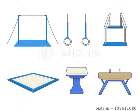 体操の種目別の器具のイラストセットのイラスト素材 [105611080] - PIXTA