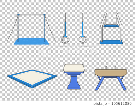 每個體操比賽的設備插圖集 105611080