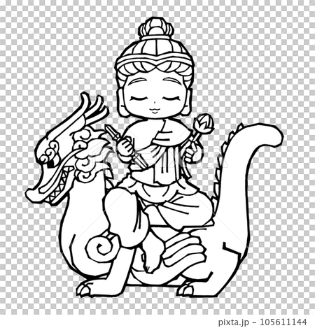 Fudo Myoo Eight Great Doji, Agattatsu Doji (monochrome) 105611144