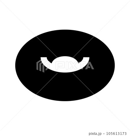 パン、ベーグルを表す塗りつぶしスタイルのアイコン パン、ベーグルを表す塗りつぶしスタイルのアイコン 105613173