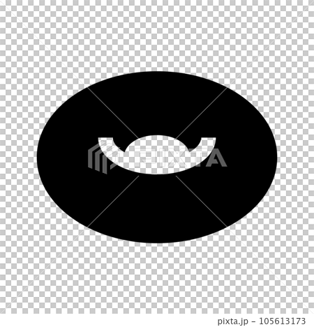 パン、ベーグルを表す塗りつぶしスタイルのアイコン パン、ベーグルを表す塗りつぶしスタイルのアイコン 105613173