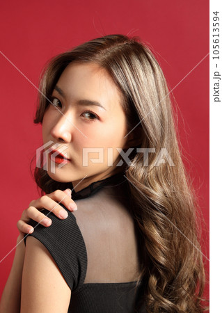 Woman in Red 105613594