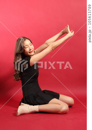 Woman in Red 105613789