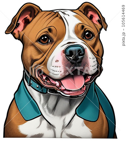 a dog with a smile 105614469