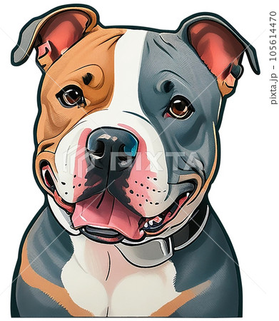 cartoon dog with a tongue 105614470