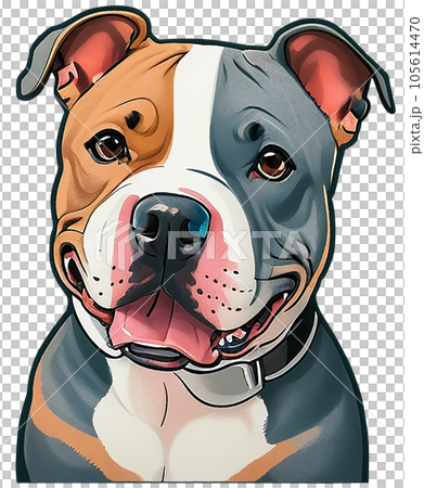 cartoon dog with a tongue 105614470