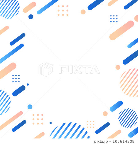 ブルーとピンクの幾何学パターンの背景素材 スクエア型 ブルーとピンクの幾何学パターンの背景素材 スクエア型 105614509