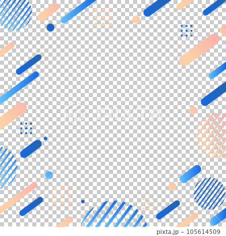 ブルーとピンクの幾何学パターンの背景素材 スクエア型 ブルーとピンクの幾何学パターンの背景素材 スクエア型 105614509