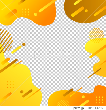 黄色の幾何学パターンの背景素材　スクエア型 105614797