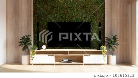 Cabinet wooden design on white room interior modern style. 105615212