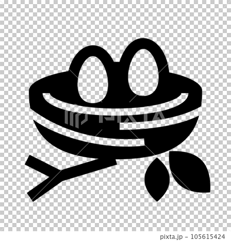 代表鳥類、鳥巢和雞蛋的填充風格圖標 代表鳥類、鳥巢和雞蛋的填充風格圖標 105615424